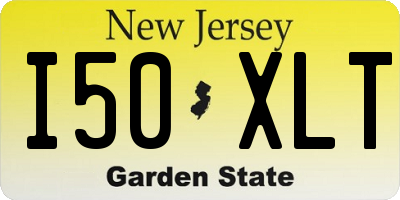 NJ license plate I50XLT