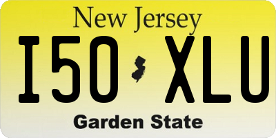 NJ license plate I50XLU