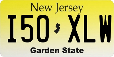 NJ license plate I50XLW