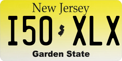 NJ license plate I50XLX