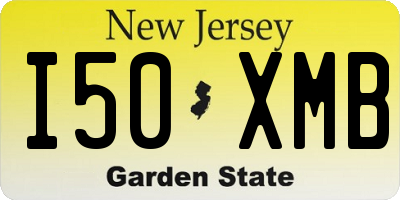 NJ license plate I50XMB