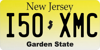 NJ license plate I50XMC