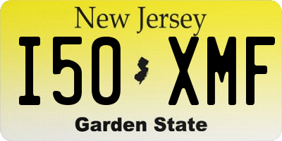 NJ license plate I50XMF