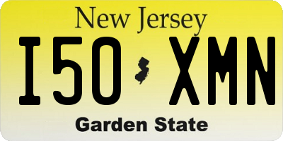 NJ license plate I50XMN