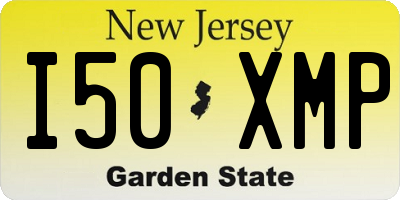 NJ license plate I50XMP