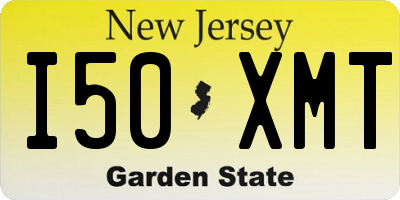 NJ license plate I50XMT