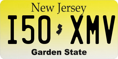 NJ license plate I50XMV