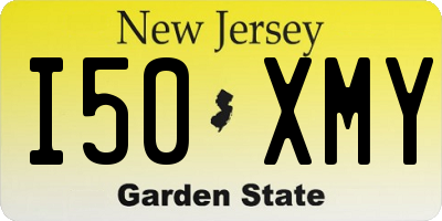NJ license plate I50XMY