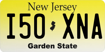 NJ license plate I50XNA