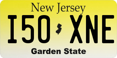 NJ license plate I50XNE