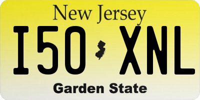 NJ license plate I50XNL