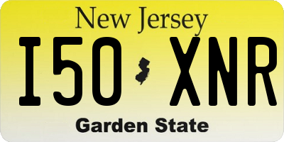 NJ license plate I50XNR