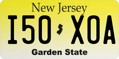 NJ license plate I50XOA