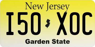 NJ license plate I50XOC
