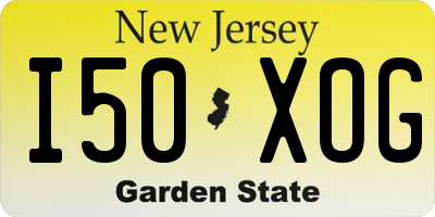 NJ license plate I50XOG