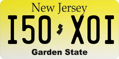 NJ license plate I50XOI