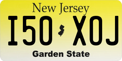 NJ license plate I50XOJ