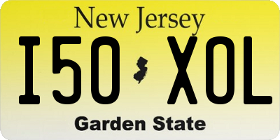 NJ license plate I50XOL