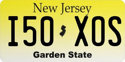 NJ license plate I50XOS