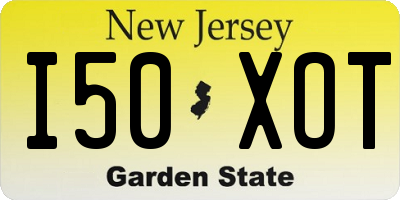 NJ license plate I50XOT