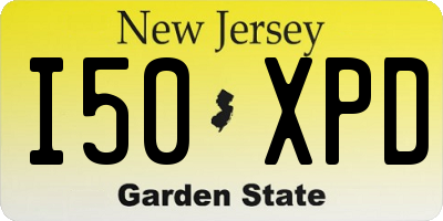 NJ license plate I50XPD