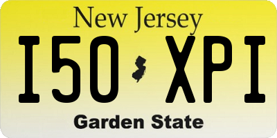 NJ license plate I50XPI