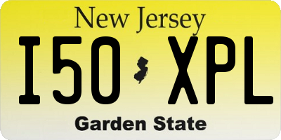 NJ license plate I50XPL