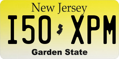 NJ license plate I50XPM
