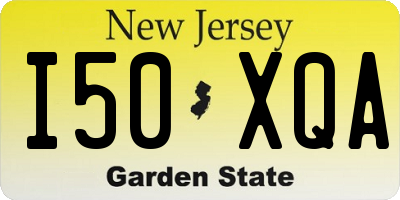 NJ license plate I50XQA