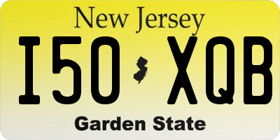 NJ license plate I50XQB