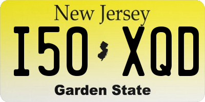 NJ license plate I50XQD