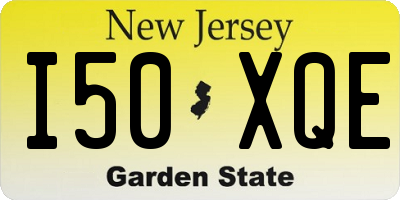NJ license plate I50XQE