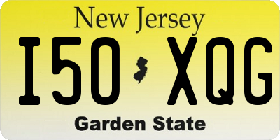 NJ license plate I50XQG