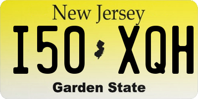 NJ license plate I50XQH