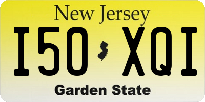 NJ license plate I50XQI