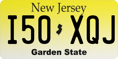 NJ license plate I50XQJ