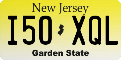 NJ license plate I50XQL
