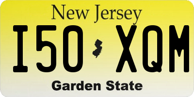 NJ license plate I50XQM