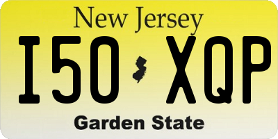 NJ license plate I50XQP