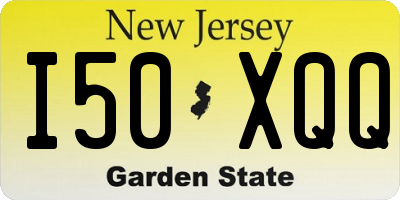 NJ license plate I50XQQ
