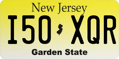 NJ license plate I50XQR