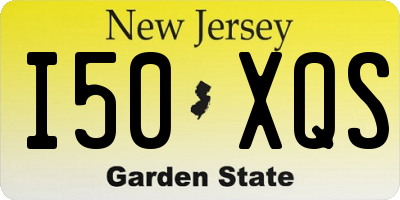 NJ license plate I50XQS