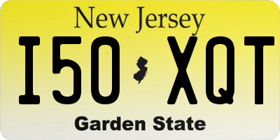 NJ license plate I50XQT