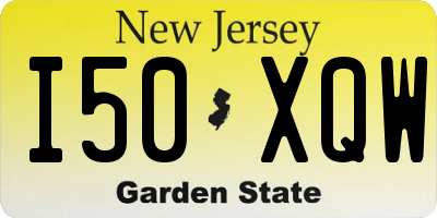NJ license plate I50XQW