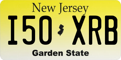 NJ license plate I50XRB