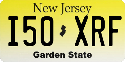 NJ license plate I50XRF