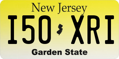 NJ license plate I50XRI