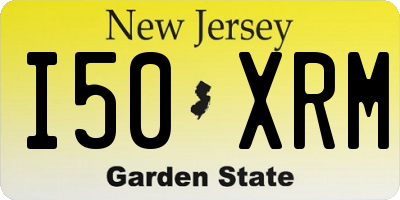 NJ license plate I50XRM
