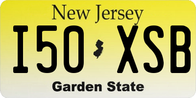 NJ license plate I50XSB