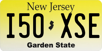 NJ license plate I50XSE